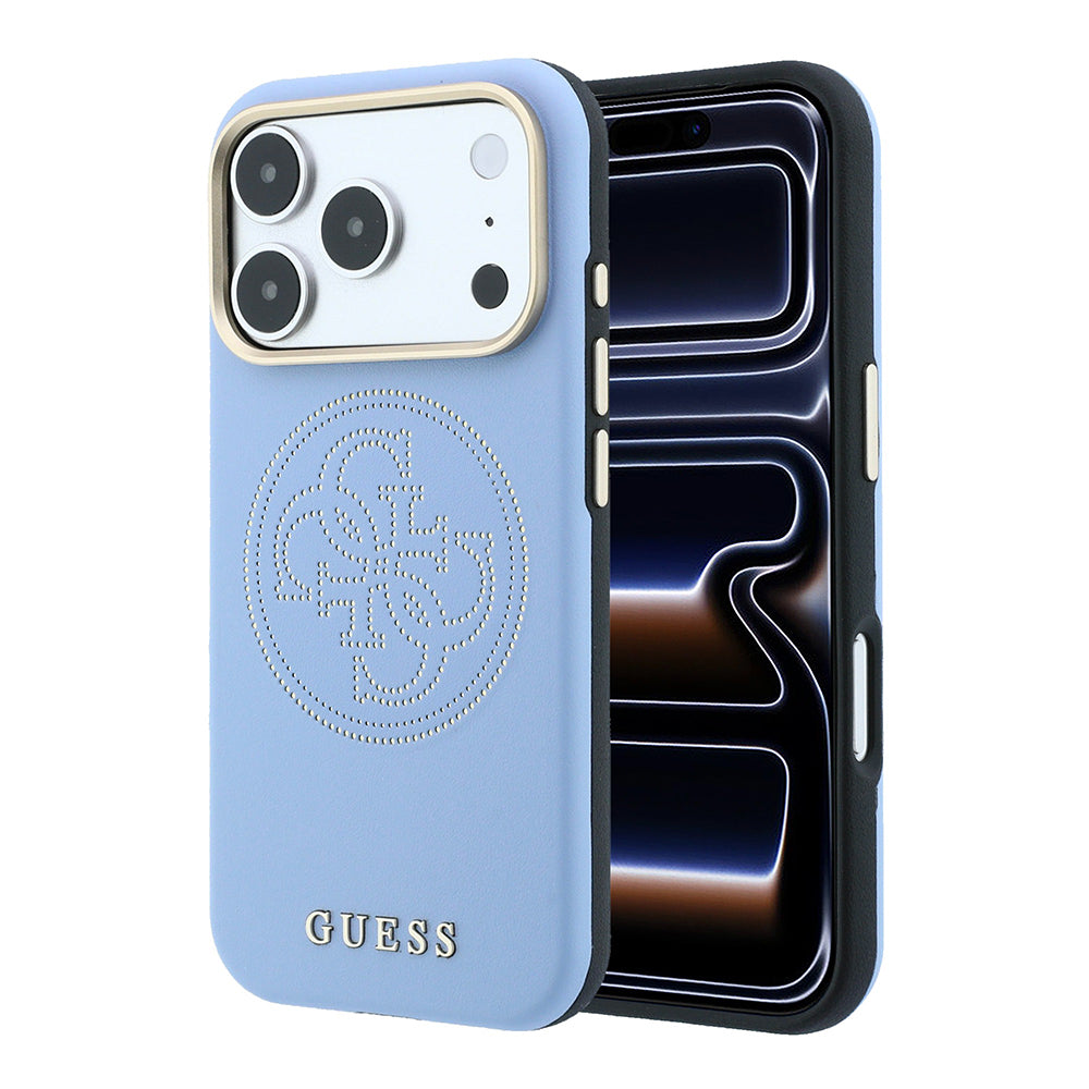 Apple iPhone 18 Pro Kılıf Guess Orjinal Lisanslı M-safe Şarj Özellikli PU Delikli 4G ve Yazı Logolu Kapak