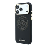 Apple iPhone 18 Pro Kılıf Guess Orjinal Lisanslı M-safe Şarj Özellikli PU Delikli 4G ve Yazı Logolu Kapak