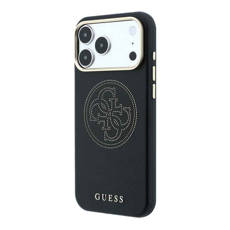 Apple iPhone 18 Pro Kılıf Guess Orjinal Lisanslı M-safe Şarj Özellikli PU Delikli 4G ve Yazı Logolu Kapak