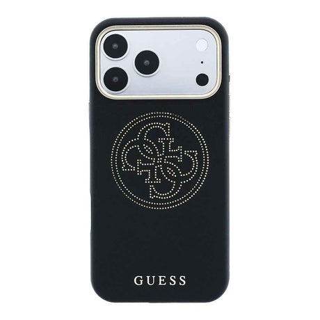 Apple iPhone 18 Pro Kılıf Guess Orjinal Lisanslı M-safe Şarj Özellikli PU Delikli 4G ve Yazı Logolu Kapak