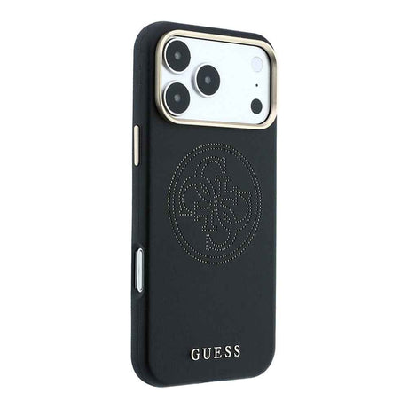 Apple iPhone 18 Pro Kılıf Guess Orjinal Lisanslı M-safe Şarj Özellikli PU Delikli 4G ve Yazı Logolu Kapak