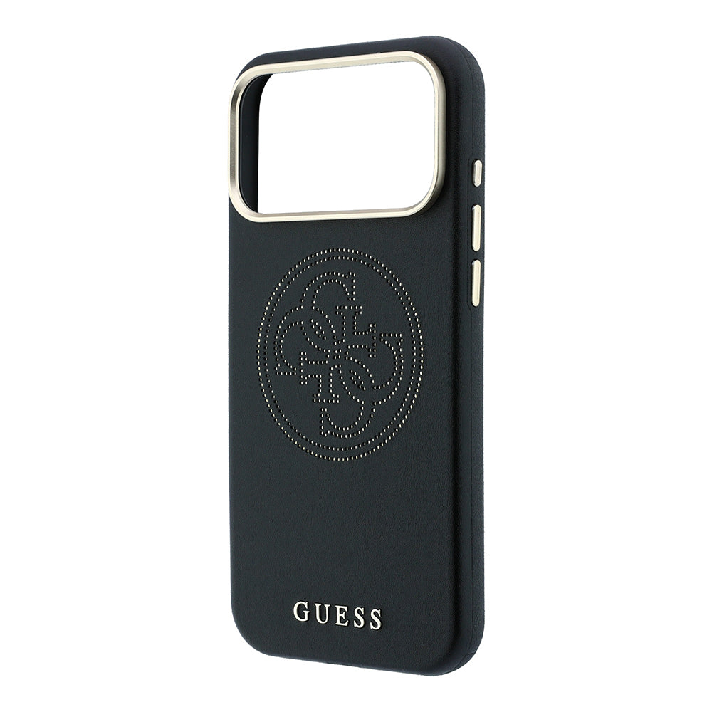 Apple iPhone 18 Pro Kılıf Guess Orjinal Lisanslı M-safe Şarj Özellikli PU Delikli 4G ve Yazı Logolu Kapak