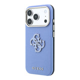 Apple iPhone 18 Pro Kılıf Guess Orjinal Lisanslı M-safe Şarj Özellikli PU Yazı ve 4G Büyük Metal Logolu Kapak