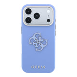 Apple iPhone 18 Pro Kılıf Guess Orjinal Lisanslı M-safe Şarj Özellikli PU Yazı ve 4G Büyük Metal Logolu Kapak