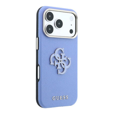Apple iPhone 18 Pro Kılıf Guess Orjinal Lisanslı M-safe Şarj Özellikli PU Yazı ve 4G Büyük Metal Logolu Kapak