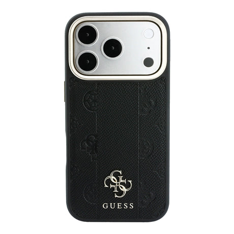 Apple iPhone 18 Pro Kılıf Guess Orjinal Lisanslı M-safe Şarj Özellikli Şeritli Peony 4G ve Yazı Logolu Kapak