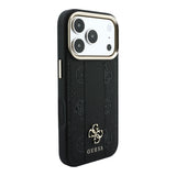 Apple iPhone 18 Pro Kılıf Guess Orjinal Lisanslı M-safe Şarj Özellikli Şeritli Peony 4G ve Yazı Logolu Kapak