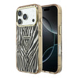 Apple iPhone 18 Pro Kılıf Guess Orjinal Lisanslı M-safe Şarj Özellikli Üçgen Logolu Zebra Desenli Silikon Kapak