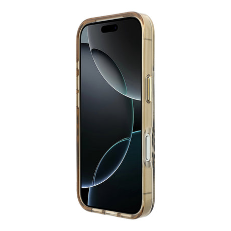Apple iPhone 18 Pro Kılıf Guess Orjinal Lisanslı M-safe Şarj Özellikli Üçgen Logolu Zebra Desenli Silikon Kapak