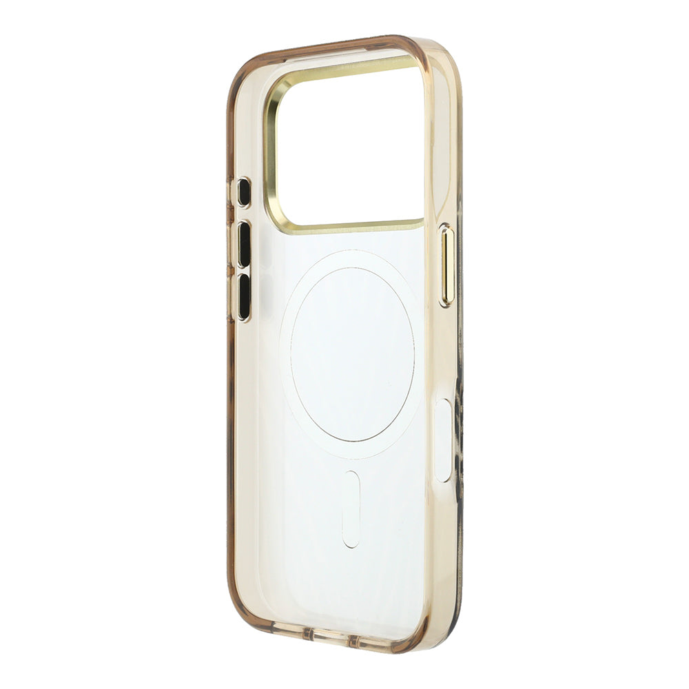 Apple iPhone 18 Pro Kılıf Guess Orjinal Lisanslı M-safe Şarj Özellikli Üçgen Logolu Zebra Desenli Silikon Kapak