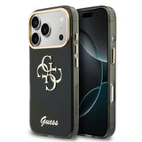 Apple iPhone 18 Pro Kılıf Guess Orjinal Lisanslı Yazı ve 4G Büyük Metal Logolu Silikon Kapak