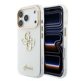 Apple iPhone 18 Pro Kılıf Guess Orjinal Lisanslı Yazı ve 4G Büyük Metal Logolu Silikon Kapak