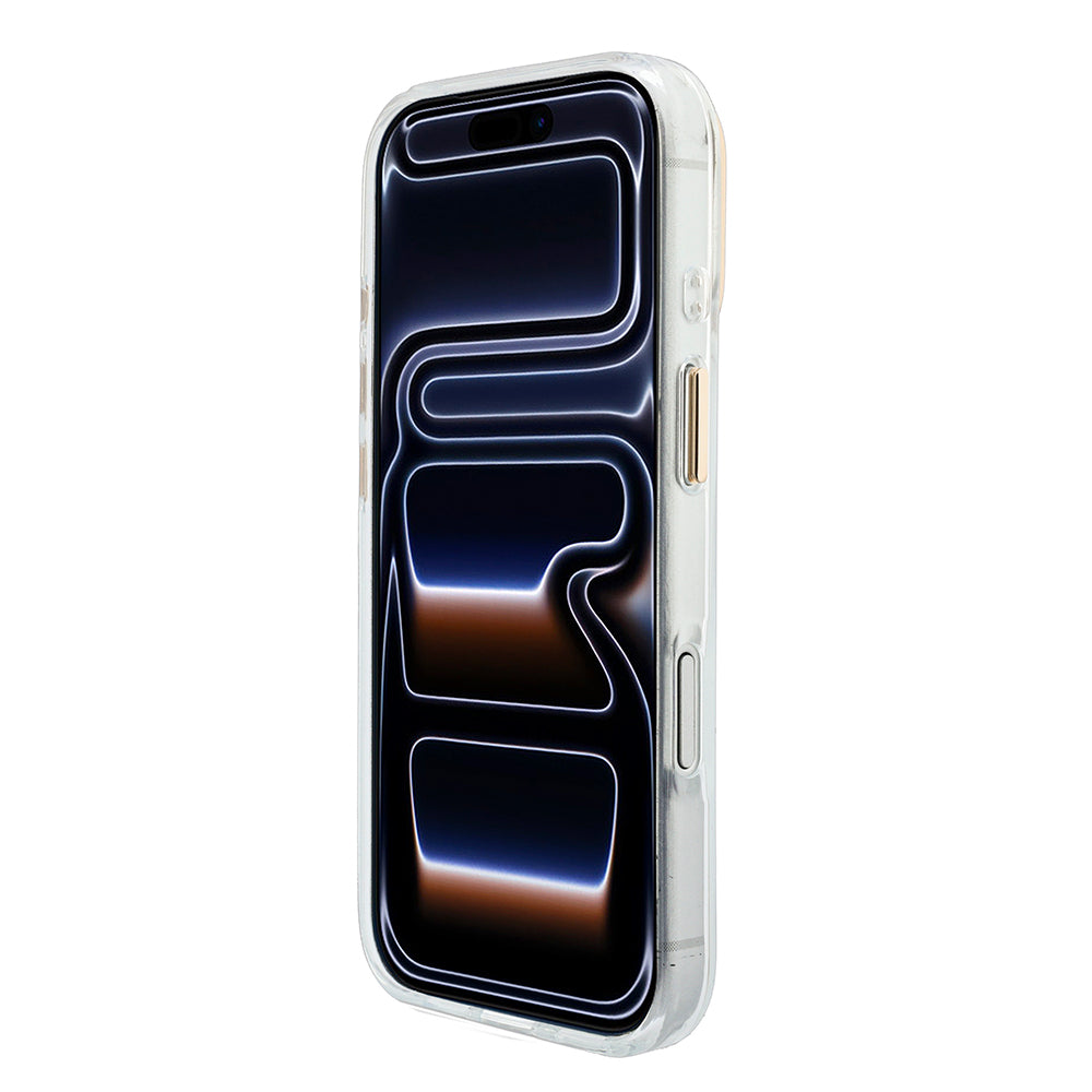 Apple iPhone 18 Pro Kılıf Guess Orjinal Lisanslı Yazı ve 4G Büyük Metal Logolu Silikon Kapak