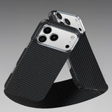 Apple iPhone 18 Pro Kılıf Karbon Fiber M-safe Şarj Özellikli Benks Armor Air Yükseltimiş Kamera Çerçevesi C1 600D Kevlar Kapak