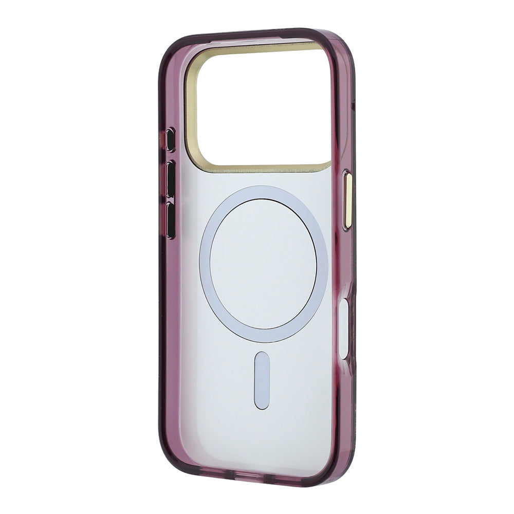 Apple iPhone 18 Pro Kılıf Karl Lagerfeld Orjinal Lisanslı M-safe Şarj Özellikli Gold Metal Kamera Çerçeveli Çiçek Tasarımlı Kapak