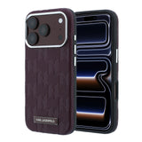 Apple iPhone 18 Pro Kılıf Karl Lagerfeld Orjinal Lisanslı M-safe Şarj Özellikli KL Yazılı Hot Stamp Kapak