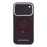 Apple iPhone 18 Pro Kılıf Karl Lagerfeld Orjinal Lisanslı M-Safe Şarj Özellikli Metal Logolu PU Saffiano 360 Derece Dönebilen Standlı Kapak