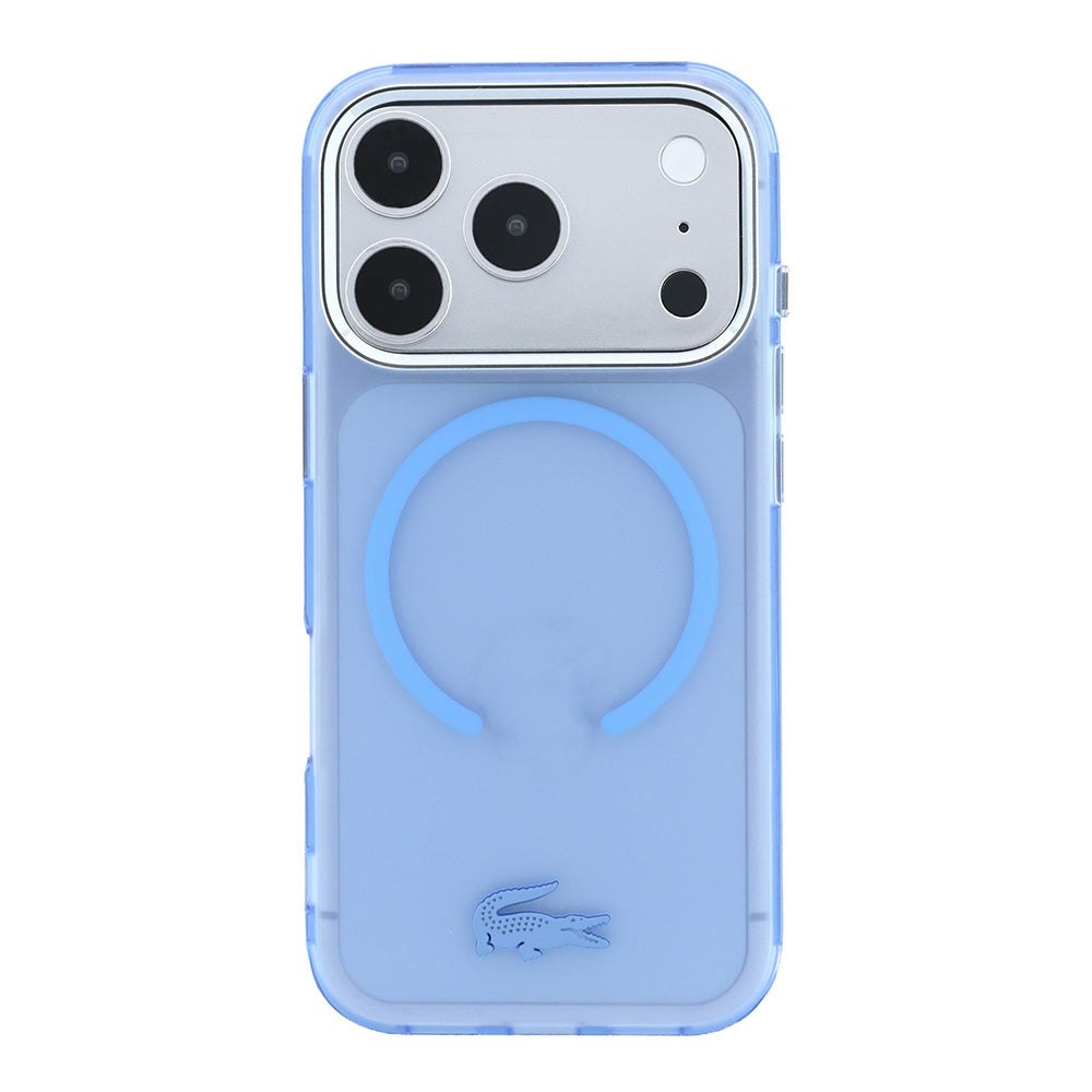 Apple iPhone 18 Pro Kılıf Lacoste Orjinal Lisanslı M-safe C-Magnet İkonik Timsah Logolu IML Frosted Kapak