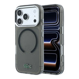 Apple iPhone 18 Pro Kılıf Lacoste Orjinal Lisanslı M-safe Şarj Özellikli Lake Timsah Logolu IML Frosted Kapak