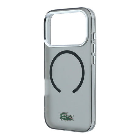 Apple iPhone 18 Pro Kılıf Lacoste Orjinal Lisanslı M-safe Şarj Özellikli Lake Timsah Logolu IML Frosted Kapak