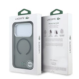 Apple iPhone 18 Pro Kılıf Lacoste Orjinal Lisanslı M-safe Şarj Özellikli Lake Timsah Logolu IML Frosted Kapak