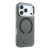Apple iPhone 18 Pro Kılıf Lacoste Orjinal Lisanslı M-safe Şarj Özellikli Lake Timsah Logolu IML Frosted Kapak