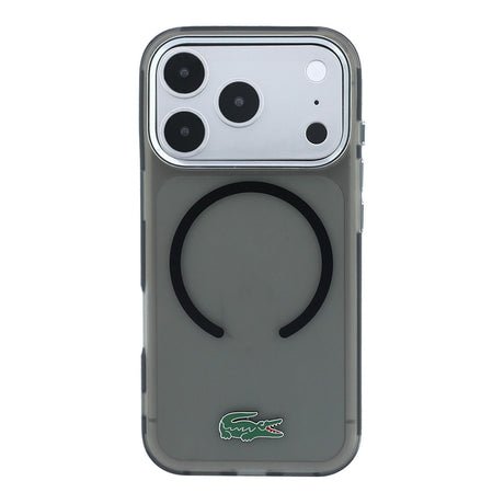 Apple iPhone 18 Pro Kılıf Lacoste Orjinal Lisanslı M-safe Şarj Özellikli Lake Timsah Logolu IML Frosted Kapak