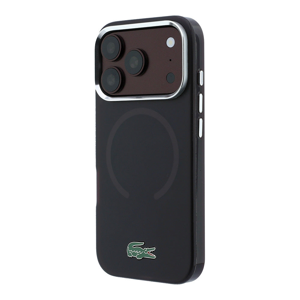 Apple iPhone 18 Pro Kılıf Lacoste Orjinal Lisanslı M-safe Şarj Özellikli Lake Timsah Logolu IML Frosted Kapak