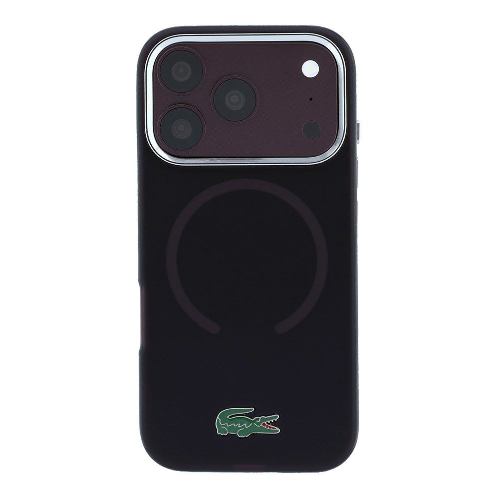 Apple iPhone 18 Pro Kılıf Lacoste Orjinal Lisanslı M-safe Şarj Özellikli Lake Timsah Logolu IML Frosted Kapak