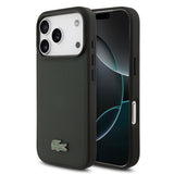 Apple iPhone 18 Pro Kılıf Lacoste Orjinal Lisanslı M-safe Şarj Özellikli PU Pike Desenli Metal Logolu Kapak