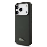 Apple iPhone 18 Pro Kılıf Lacoste Orjinal Lisanslı M-safe Şarj Özellikli PU Pike Desenli Metal Logolu Kapak