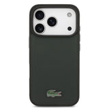 Apple iPhone 18 Pro Kılıf Lacoste Orjinal Lisanslı M-safe Şarj Özellikli PU Pike Desenli Metal Logolu Kapak
