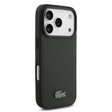 Apple iPhone 18 Pro Kılıf Lacoste Orjinal Lisanslı M-safe Şarj Özellikli PU Pike Desenli Metal Logolu Kapak