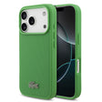 Apple iPhone 18 Pro Kılıf Lacoste Orjinal Lisanslı M-safe Şarj Özellikli PU Pike Desenli Metal Logolu Kapak