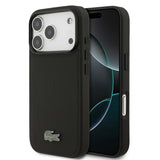Apple iPhone 18 Pro Kılıf Lacoste Orjinal Lisanslı M-safe Şarj Özellikli PU Pike Desenli Metal Logolu Kapak