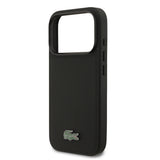 Apple iPhone 18 Pro Kılıf Lacoste Orjinal Lisanslı M-safe Şarj Özellikli PU Pike Desenli Metal Logolu Kapak