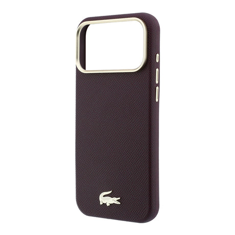 Apple iPhone 18 Pro Kılıf Lacoste Orjinal Lisanslı M-Safe Şarj Özellikli PVC Yarı Pike Desenli Arka Yüzey İkonik Timsah Dokuma Logolu Kapak