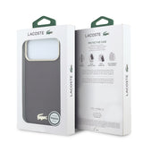 Apple iPhone 18 Pro Kılıf Lacoste Orjinal Lisanslı M-Safe Şarj Özellikli PVC Yarı Pike Desenli Arka Yüzey İkonik Timsah Dokuma Logolu Kapak