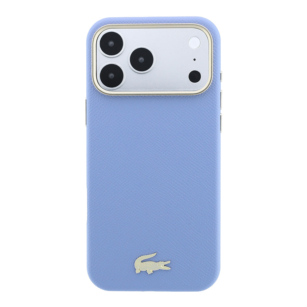 Apple iPhone 18 Pro Kılıf Lacoste Orjinal Lisanslı M-Safe Şarj Özellikli PVC Yarı Pike Desenli Arka Yüzey İkonik Timsah Dokuma Logolu Kapak