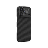 Apple iPhone 18 Pro Kılıf M-Safe Şarj Özellikli 1500D Aramid Fiber AmazingThing Titan Max SLens Serisi Kapak