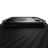 Apple iPhone 18 Pro Kılıf M-safe Şarj Özellikli 1500D Aramid Fiber Lens Korumalı Amazingthing Titan Max Serisi Karbon Kapak