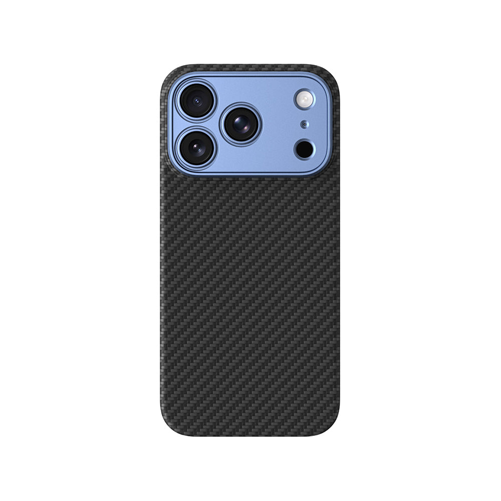 Apple iPhone 18 Pro Kılıf M-safe Şarj Özellikli 1500D Aramid Fiber Lens Korumalı Amazingthing Titan Max Serisi Karbon Kapak
