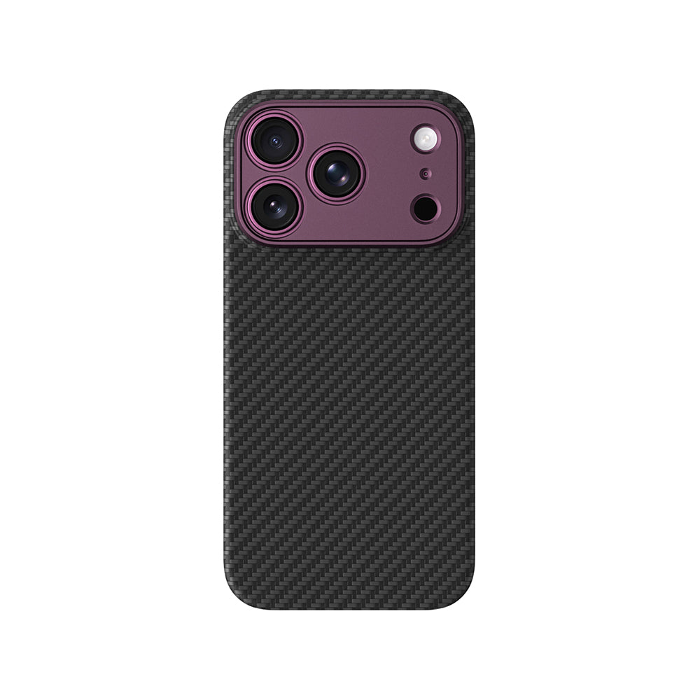 Apple iPhone 18 Pro Kılıf M-safe Şarj Özellikli 1500D Aramid Fiber Lens Korumalı Amazingthing Titan Max Serisi Karbon Kapak