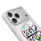 Apple iPhone 18 Pro Kılıf M-safe Şarj Özellikli 3D Baskılı Tasarım Mutural Graffiti Serisi Kapak