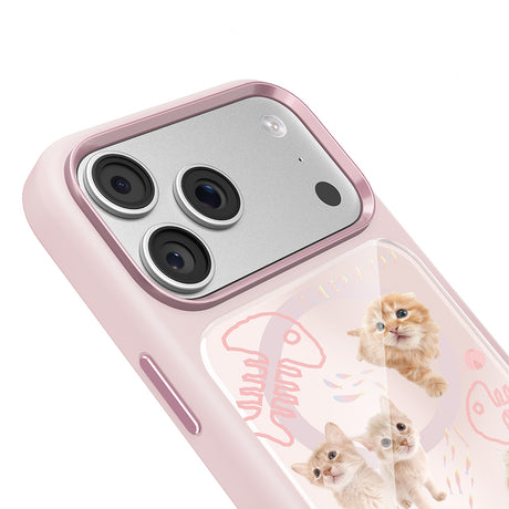 Apple iPhone 18 Pro Kılıf M-safe Şarj Özellikli 3D Baskılı Tasarım Mutural The Cat Serisi Kapak