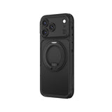 Apple iPhone 18 Pro Kılıf M-Safe Şarj Özellikli Airbag Tasarımlı Standlı Lens Korumalı AmazingThing Titan Pro MagSpin Kapak