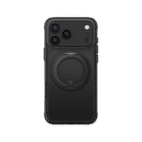 Apple iPhone 18 Pro Kılıf M-Safe Şarj Özellikli Airbag Tasarımlı Standlı Lens Korumalı AmazingThing Titan Pro MagSpin Kapak