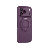 Apple iPhone 18 Pro Kılıf M-Safe Şarj Özellikli Airbag Tasarımlı Standlı Lens Korumalı AmazingThing Titan Pro MagSpin Kapak