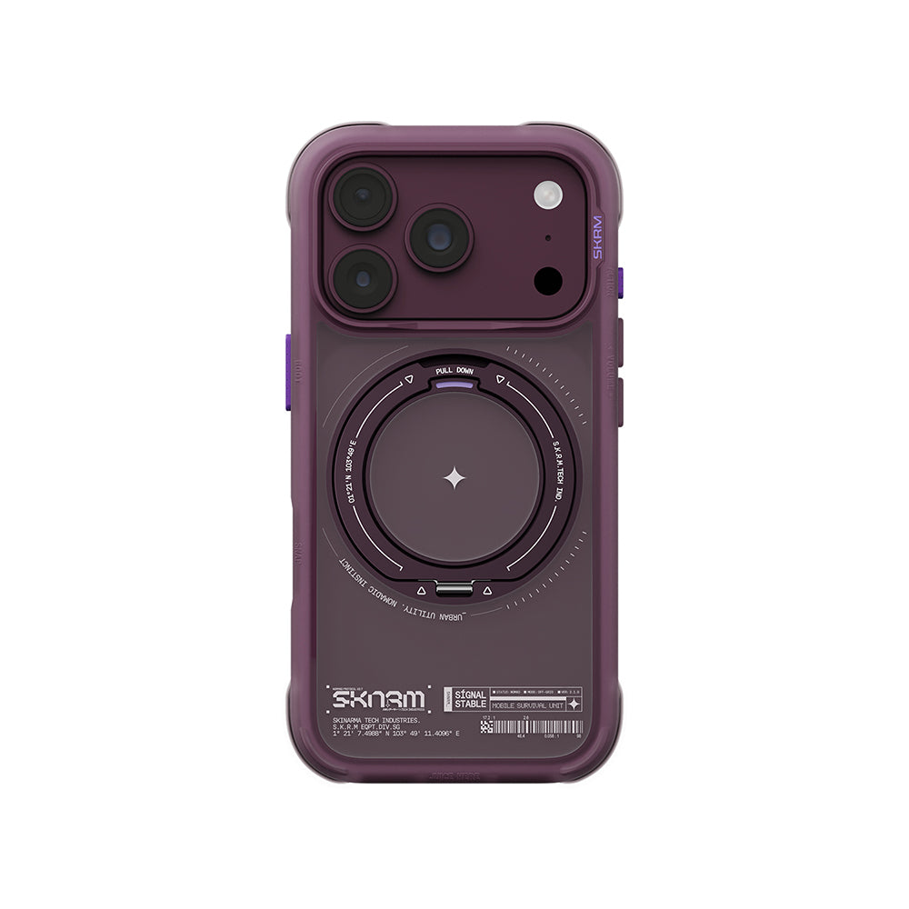 Apple iPhone 18 Pro Kılıf M-Safe Şarj Özellikli Airbag Tasarımlı Standlı Skinarma Atlas Kapak