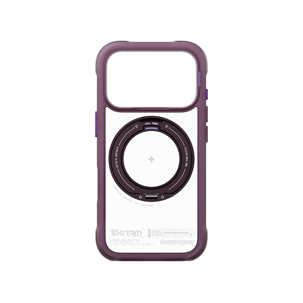 Apple iPhone 18 Pro Kılıf M-Safe Şarj Özellikli Airbag Tasarımlı Standlı Skinarma Atlas Kapak